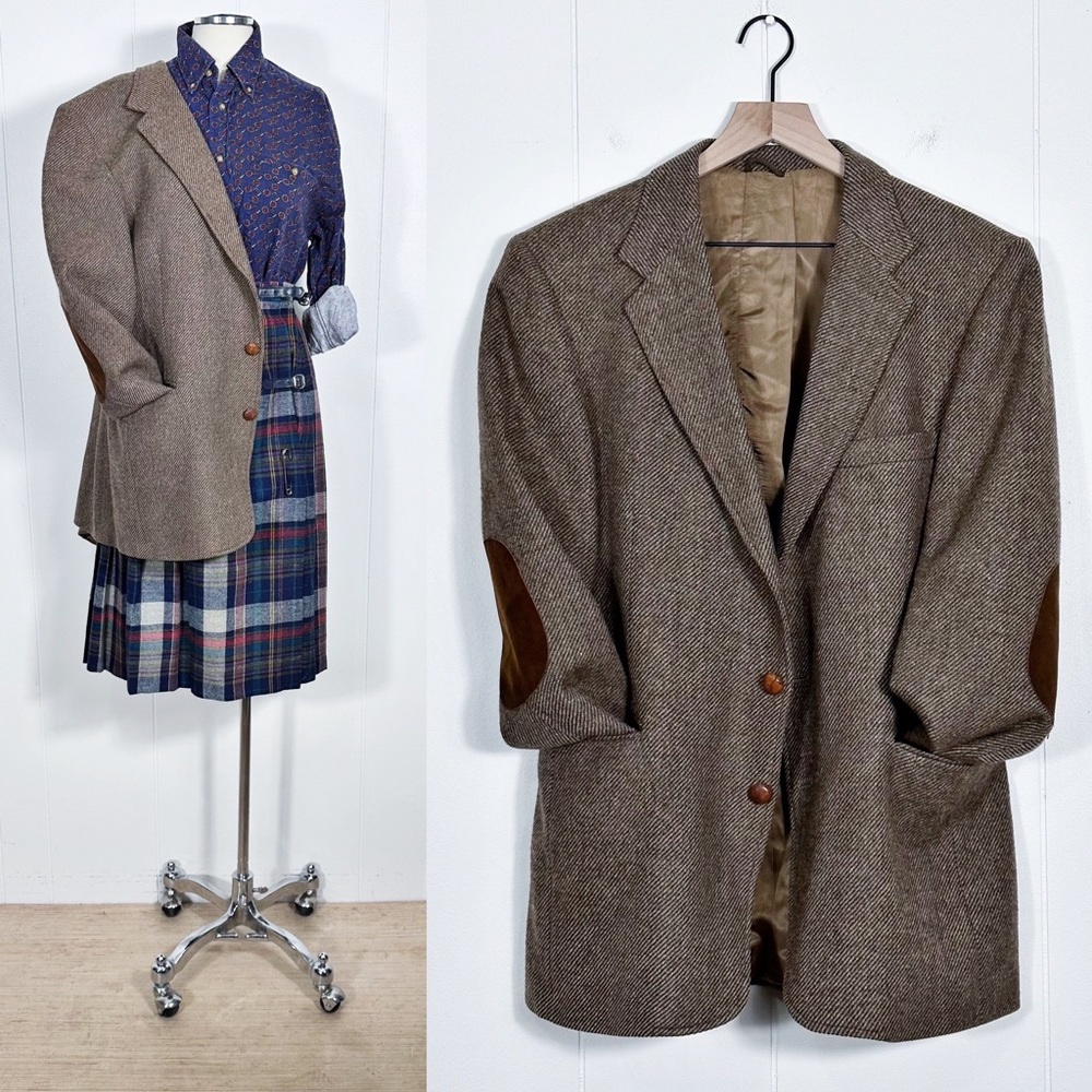 70’s Hickory Wool Blazer ft. Elbow Patches | Vintage
